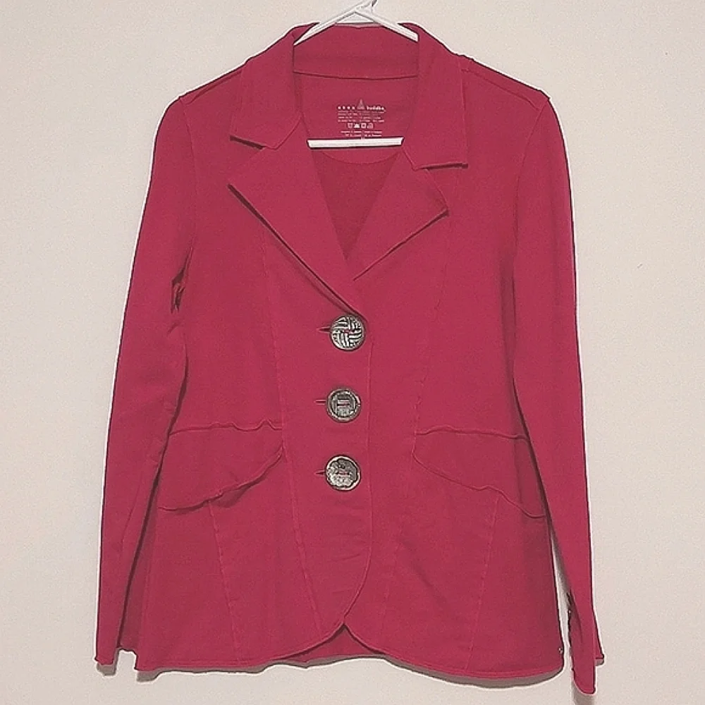 Neon Buddha Women's Pink Long Sleeved Button Front Jacket EUC Size XS - Picture 3 of 15